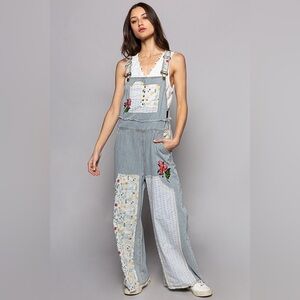 POL Patchwork Overalls